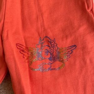 Boys Lie Orange Joggers with Angel Design